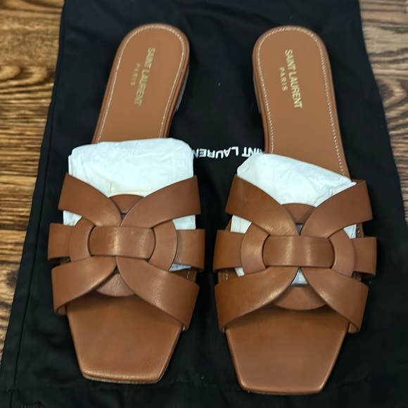 COPY - Saint Laurent size 11 Tribute Nu Pieds Slide Sandal - Picture 1 of 3